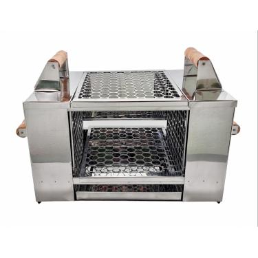 Imagem de Churrasqueira Ecológica Para Apartamento Sem Fumaça 2 Grelhas