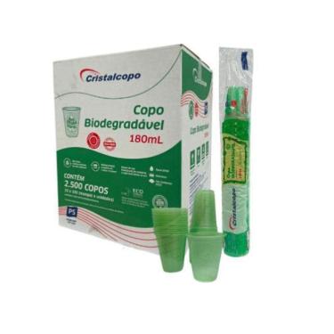 Imagem de Copo 180Ml Biodegradável Translúcido Cristalcopo 2.500