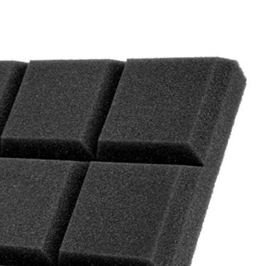 Imagem de Esponja de isolamento acústico forte de boa qualidade, painéis de absorção de som, salas de controle para processamento acústico e redução de ruído(Preto retardante de chama de alta densidade)