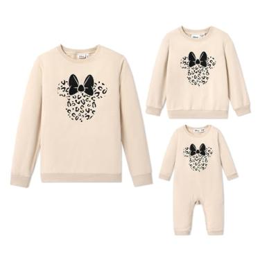 Imagem de Disney Family Conjunto de moletom de manga comprida de Natal combinando para a mamãe e eu, Damasco, 4-5 Anos