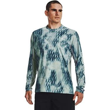 Imagem de Under Armour Camiseta masculina camuflada Iso-chill Shore Break, Turmalina azul-petróleo/verde ilusão (716), GG