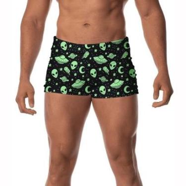 Imagem de Sunga Masculina W2 Store Boxer Moda Praia Verão Aliens Space-Masculino