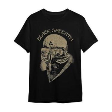 Imagem de Camiseta de Rock Black Sabbath Mask Us Unissex Preta-Unissex