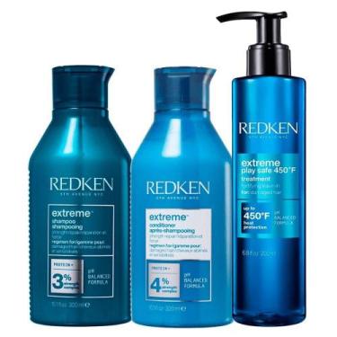 Imagem de Redken Extreme Shampoo 300ml + Condicionador 250ml + Extreme Play Safe