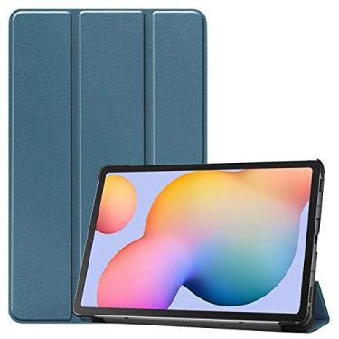 Imagem de Capa inteligente para Samsung Galaxy Tab S6 Lite 10.4 2020 P610 P615, capa de couro ultra fina, leve, hibernar/despertar automática para Samsung Galaxy Tab S6 Lite SM-P610 SM-P615 10,4 polegadas