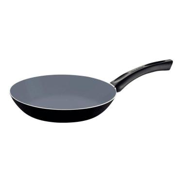 Imagem de Frigideira Em Alumínio Com Revestimento Interno Cerâmico E Externo Siliconado Preto 26 Cm