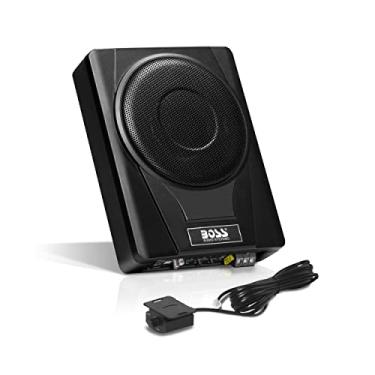 Imagem de BOSS Audio Systems Subwoofer de carro BASS8 20 cm alimentado por baixo do assento – 800 de alta saída, perfil baixo, amplificador embutido, para caminhão, caixas e gabinetes, controle remoto de