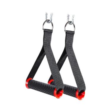 Imagem de rockible Faixa de resistência alças apertos exercício alças acessórios para yoga treino musculação equipamentos fitness pilates, Vermelho