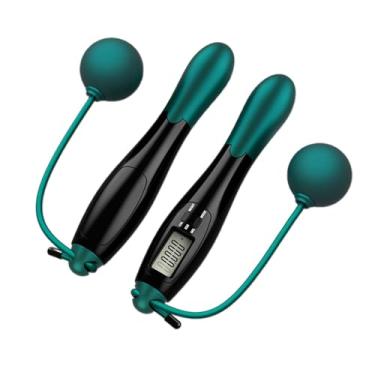 Imagem de Fancyes Corda de pular sem fio, corda de pular com contador digital, corda de pular fitness para treino ao ar livre, homens e adultos, Preto Azul