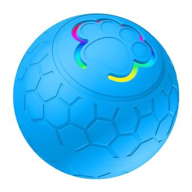 Imagem de Fenteer Bola de brinquedos interativos para cães com brinquedo leve para gatos rolando brinquedo para cachorro gatinho brinquedo para animais de estimação, Azul