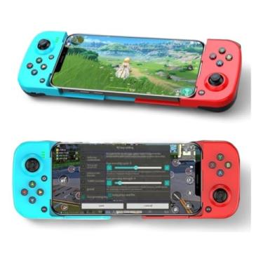 Imagem de Controle de Jogo Sem Fio Bluetooth para Celular, Compatível com Android e iOS, Recarregável via USB, Joystick Ergonômico, Suporte para Smartphone Integrado