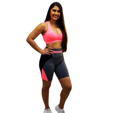 Imagem de Bermuda suplex poliamida DA Modas detalhe colorido-Feminino