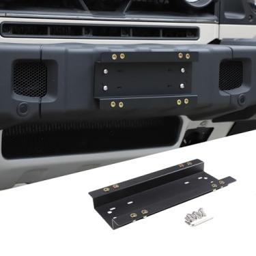 Imagem de Tumukiw Suporte de placa de licença universal frontal e traseiro compatível com INEOS Grenadier 2020-2024, kit de montagem de placa de licença resistente com parafusos e chave inglesa