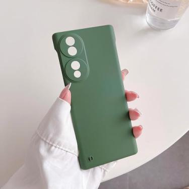 Imagem de Capa de plástico rígido sem moldura fina para Honor 90 70 50 30 20 Magic 6 5 Lite 4 Pro, capa traseira, verde escuro, para Honor 20