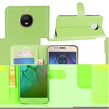 Imagem de NEKOYA Capa para Moto G5S Plus, carteira flip de couro PU premium com compartimento para cartão, suporte e fecho magnético [capa interna de TPU à prova de choque] Compatível com Moto G5S Plus