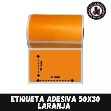 Imagem de Etiqueta Adesiva Colorida 50x30 P/ Mini Impressora - Xd Mega, Laranja