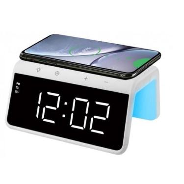 Imagem de Carregador Por Indução E Relógio Despertador Com Luminaria - Peining, 