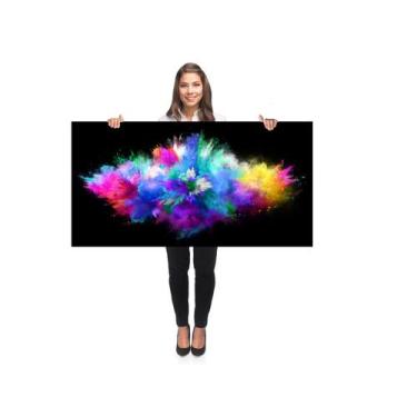 Imagem de Quadro Decorativo Grande Sala 100x50 Explosão colorida Abstrato Quadro