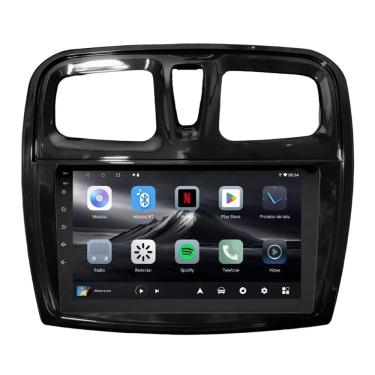 Imagem de Central Multimídia Sandero 2015 2016 2017 2018 2019 Adak G2 Tela de 9" QLED 2GB de RAM 64GB Android Auto e Carplay + Câmera de ré
