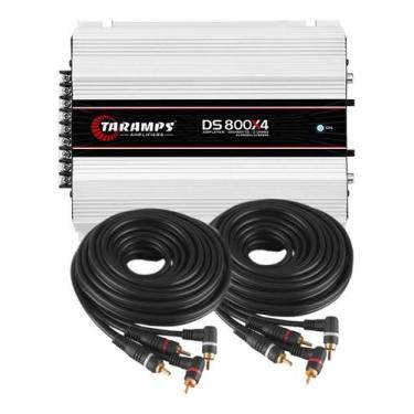 Imagem de Módulo Amplificador Digital Taramps DS800x4 2 Ohms + 2 Cabos RCA 1,5mt