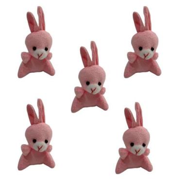 Imagem de 5 Chaveiros Pelucia Lembrancinha Maternidade Coelho Fazenda Presente P