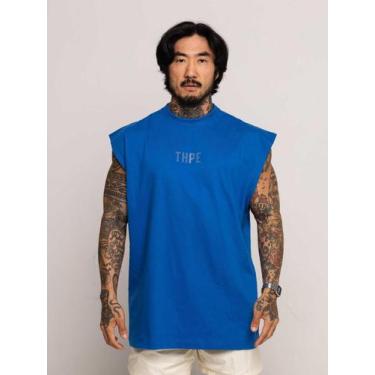 Imagem de Regata Oversized Strass Premium - thpe store, Azul royal, M