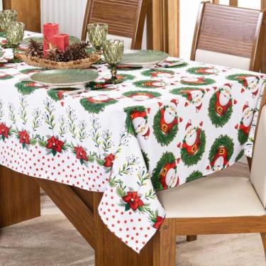 Imagem de Toalha de Mesa Quadrada 1,40m x 1,40m 4 Lugares Avulsa Estampada Natal