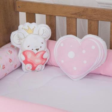Imagem de Kit Almofada 2 Peças Decorativa Menina para Bebe Infantil - Zan Baby, 