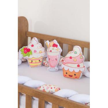 Imagem de Trio de Almofadas Decorativa Specialle Menina para Bebe - Zan Baby, Ca