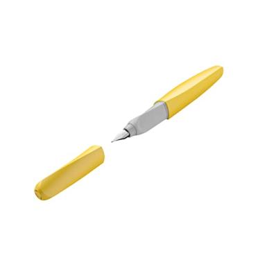 Imagem de Pelikan Caneta-tinteiro Twist com 1 cartucho de tinta, ponta média, luz do sol brilhante, caixa (820202)