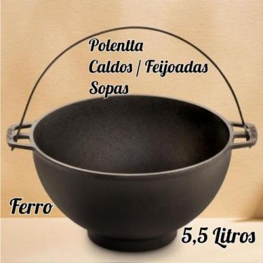 Imagem de Panela Caldeirão Ferro 5,5 Litros Com Tampa  Postagem Rápida - Santana