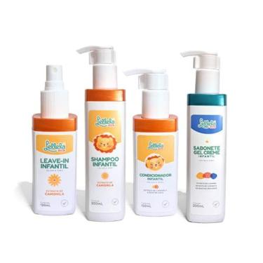 Imagem de Kit Banho Rápido Infantil com Shampoo, Condicionador, Sabonete e Leave