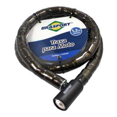 Imagem de Brasfort Cadeado Para Moto Com Chave 22mm X 1,2m - 7013