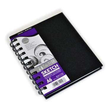Imagem de Sketchbook com Espiral Daler Rowney Simply A6 100g 54 Folhas - DALER &