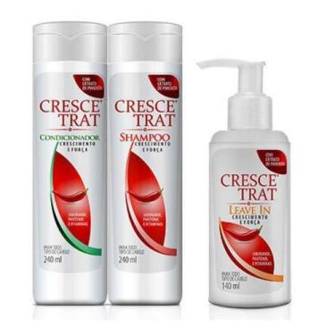 Imagem de Kit Shampoo, Condicionador E Leave In Anti Queda Crescetrat - Forever 