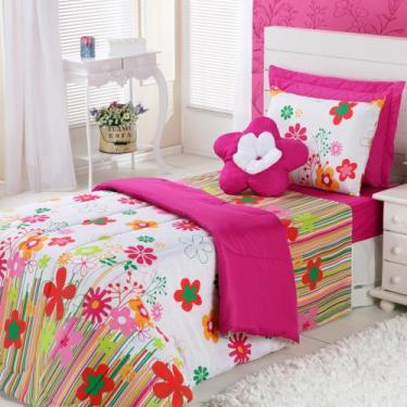 Imagem de Kit garden solteiro 3 pecas - pink - Enxovais Aquarela LTDA