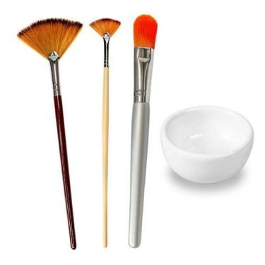 Imagem de Kit Pincéis Estética Seda 06, 02 Peelings, Ácidos, Emolientes e 18 Más