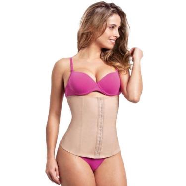 Imagem de Cinta Modeladora Emborrachada Esbelt - Cotton  shaper feminino , Bege,