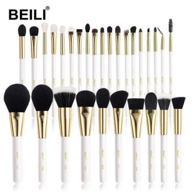 Imagem de Kit Pincéis De Maquiagem Profissional Blush Sobrancelha 29 PÇS  - ElaS