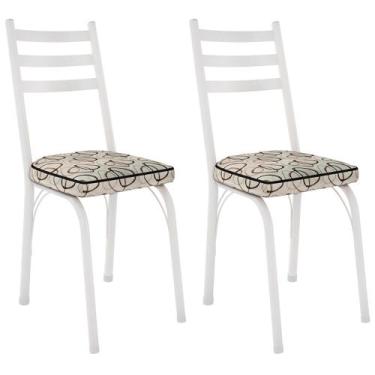 Imagem de Kit 2 Cadeiras para Cozinha Tubular D-13 Nara de Aço - Artefamol, Bran