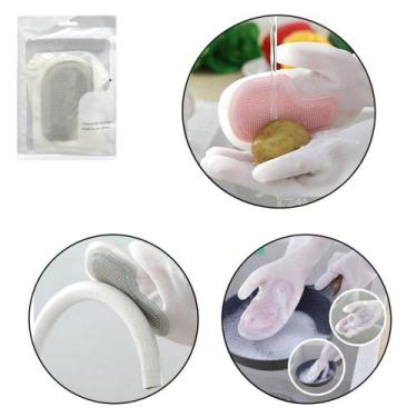 Imagem de Luva Com Esponja De Pvc Longa Com 2 Pecas 31x13cm - SAZ COMERCIO