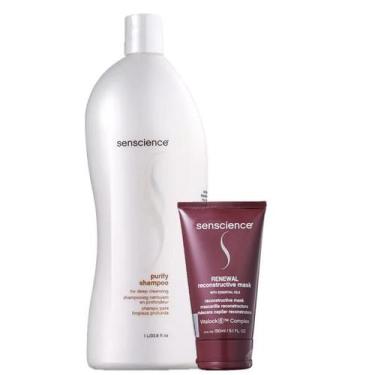 Imagem de Senscience Purify Shampoo Antirresíduo 1L e Renewal Mask 150ml