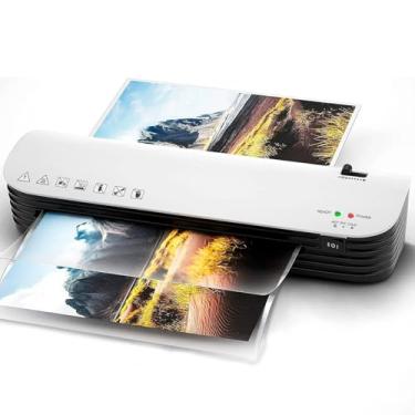 Imagem de Plastificadora e Laminadora Quente e Frio 110v Maquina Plastificar Documento A3 A4 A5 A6 Termica para Escritório, Papelaria 5x1