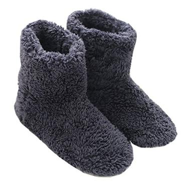 Imagem de mianshe Pantufa feminina e masculina com espuma viscoelástica, Azul, 9-11 Women/7-9 Men