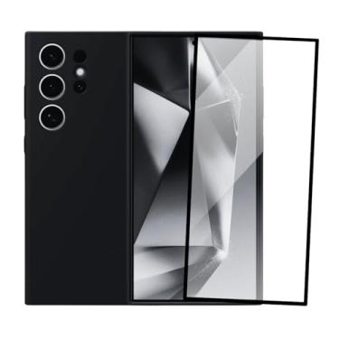 Imagem de Película de Vidro 3D Tela Toda + Capa Capinha Case Premium Preta para Samsung Galaxy S24 Ultra