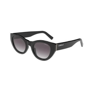 Imagem de Óculos de Sol Feminino Colcci Rita Preto Brilho Lente Cinza Degradê-Feminino