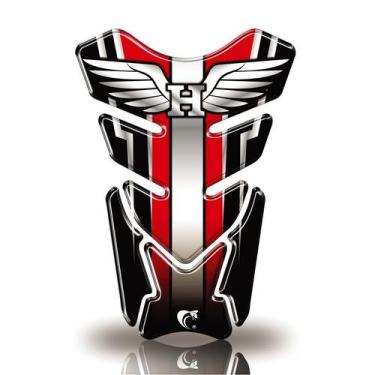 Imagem de Protetor De Tanque Adesivo Moto Cb Twister Cg Honda Asa Vermelho - Teu