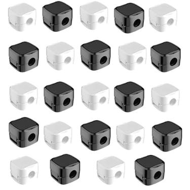 Imagem de Clipes de cabo, Suporte de cabo, Clipes magnéticos, Suporte de cabo para criado-mudo, Esconder ou substituir cabos de armazenamento de telefone, (Preto + Branco)