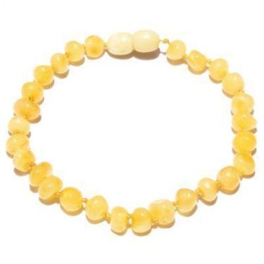 Imagem de Pulseira e Tornozeleira 18cm Âmbar Báltico Milk Polido - Âmbar Origina