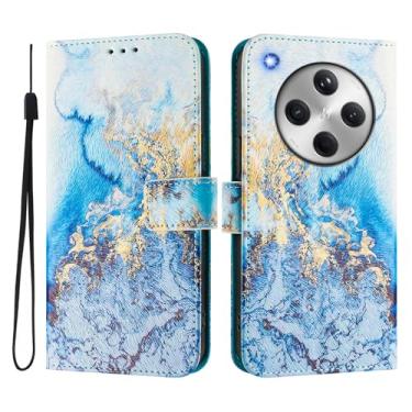 Imagem de Capa carteira para Oppo Find X8 Pro, 3 compartimentos para cartão, 1 compartimento para dinheiro, capa flip de couro PU com padrão fofo, capa com fivela magnética à prova de choque, compatível com sem